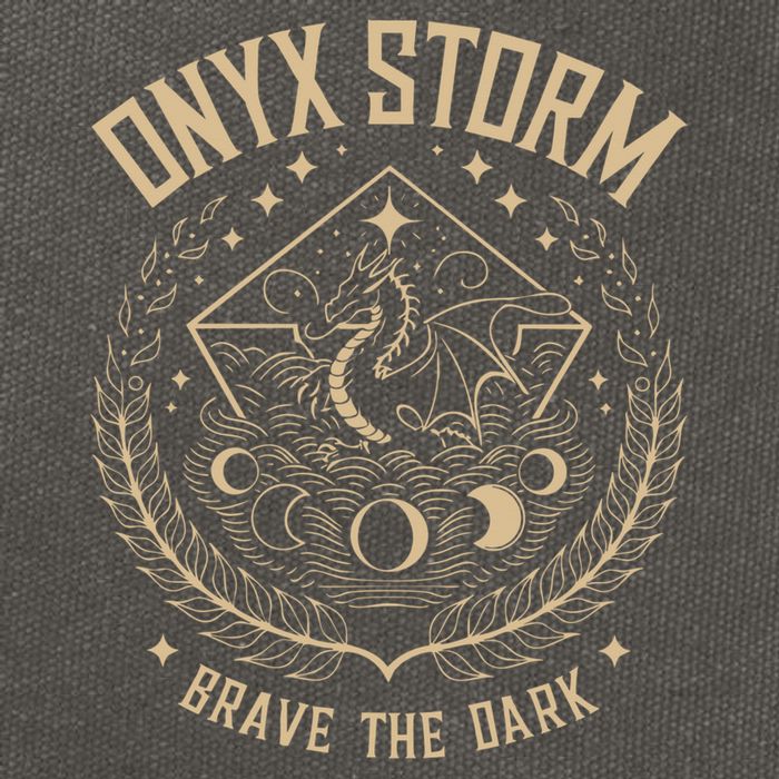 Onyx Storm Brave The Dark Fourth Wingg Basgiath War Collegee Cotton Canvas Backpack