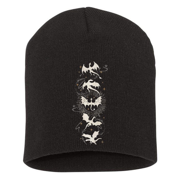 Onyx Storm Brave The Dark Fourth Wingg Basgiath War Collegee Short Acrylic Beanie