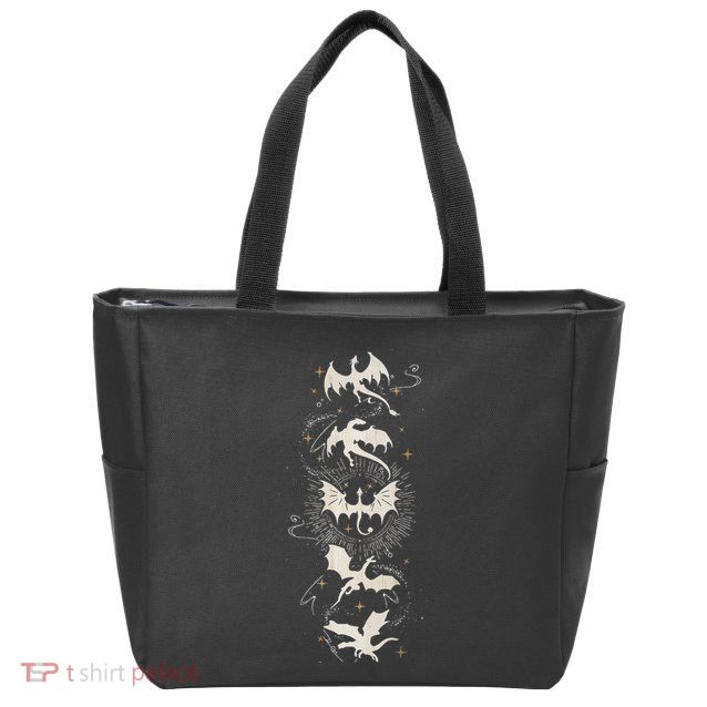 Onyx Storm Brave The Dark Fourth Wingg Basgiath War Collegee Zip Tote Bag