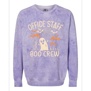 Office Staff Boo Crew Funny Halloween Colorblast Crewneck Sweatshirt