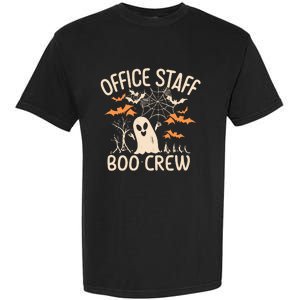 Office Staff Boo Crew Funny Halloween Garment-Dyed Heavyweight T-Shirt