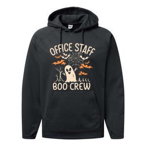 Office Staff Boo Crew Funny Halloween Performance Fleece Hoodie