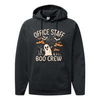 Office Staff Boo Crew Funny Halloween Performance Fleece Hoodie