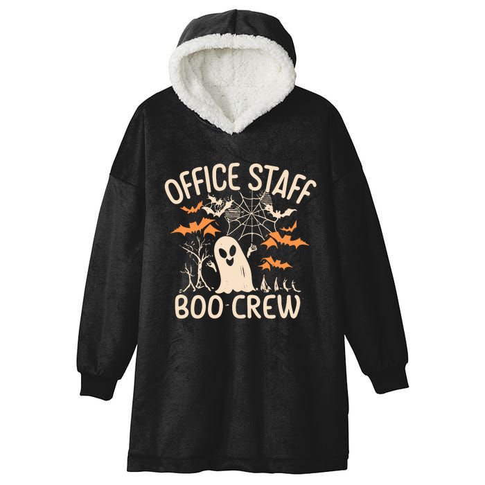 Office Staff Boo Crew Funny Halloween Hooded Wearable Blanket