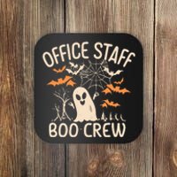 Office Staff Boo Crew Funny Halloween Coaster