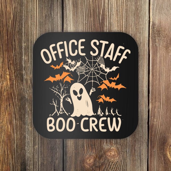 Office Staff Boo Crew Funny Halloween Coaster