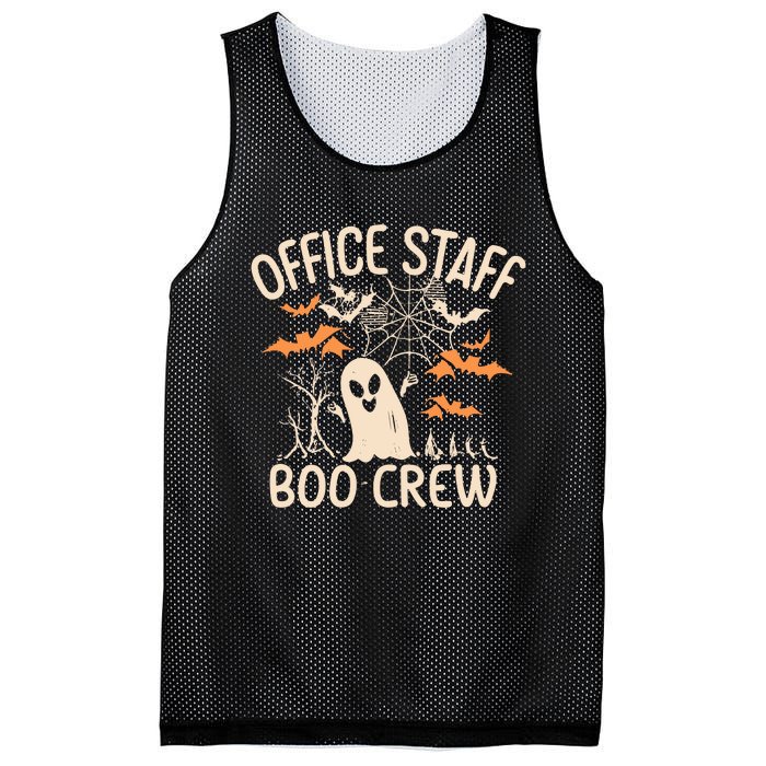 Office Staff Boo Crew Funny Halloween Mesh Reversible Basketball Jersey Tank