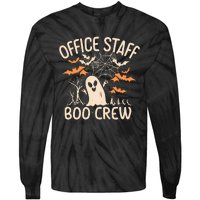 Office Staff Boo Crew Funny Halloween Tie-Dye Long Sleeve Shirt