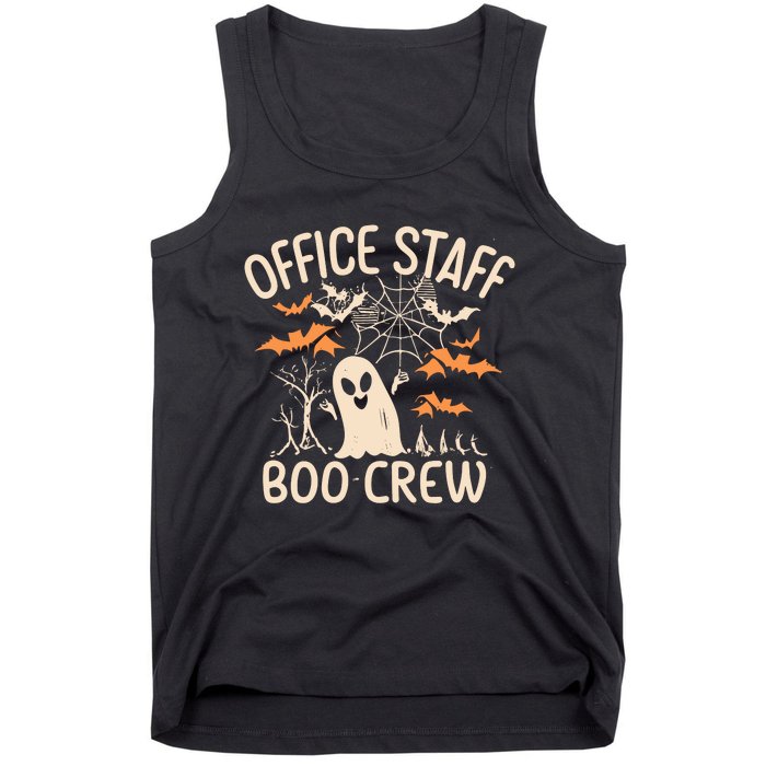 Office Staff Boo Crew Funny Halloween Tank Top