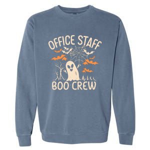 Office Staff Boo Crew Funny Halloween Garment-Dyed Sweatshirt