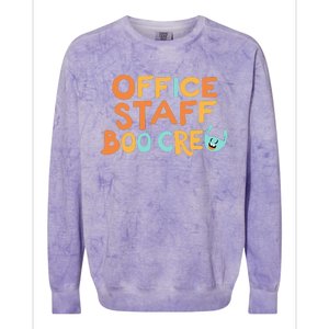 Office Staff Boo Crew Halloween Colorblast Crewneck Sweatshirt