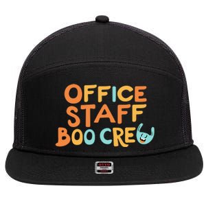 Office Staff Boo Crew Halloween 7 Panel Mesh Trucker Snapback Hat