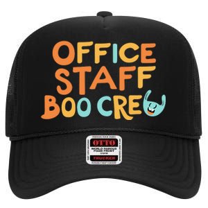 Office Staff Boo Crew Halloween High Crown Mesh Back Trucker Hat