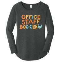 Office Staff Boo Crew Halloween Women's Perfect Tri Tunic Long Sleeve Shirt