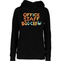 Office Staff Boo Crew Halloween Womens Funnel Neck Pullover Hood