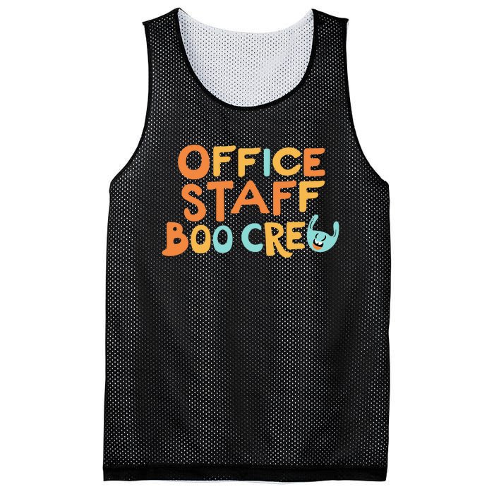 Office Staff Boo Crew Halloween Mesh Reversible Basketball Jersey Tank