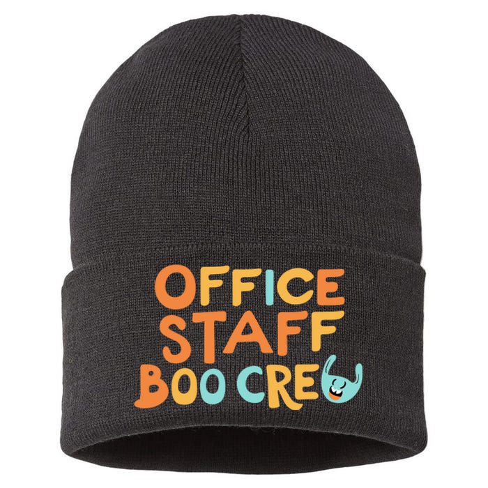 Office Staff Boo Crew Halloween Sustainable Knit Beanie