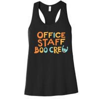 Office Staff Boo Crew Halloween Women's Racerback Tank