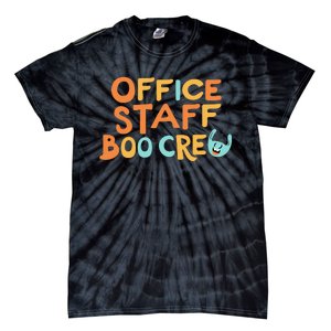 Office Staff Boo Crew Halloween Tie-Dye T-Shirt