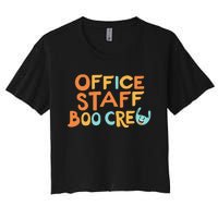 Office Staff Boo Crew Halloween Women's Crop Top Tee