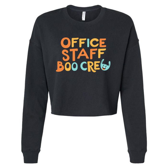 Office Staff Boo Crew Halloween Cropped Pullover Crew