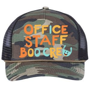 Office Staff Boo Crew Halloween Retro Rope Trucker Hat Cap