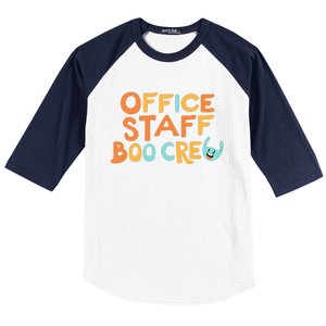 Office Staff Boo Crew Halloween Baseball Sleeve Shirt