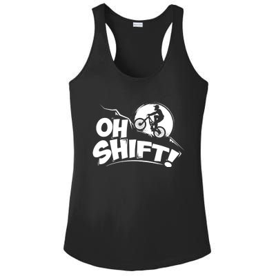 Oh Shift! - Bicycle Gift for Bike Riders & Cyclists Ladies PosiCharge Competitor Racerback Tank