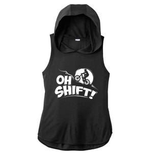 Oh Shift! Bicycle For Bike Riders & Cyclists Ladies PosiCharge Tri-Blend Wicking Draft Hoodie Tank