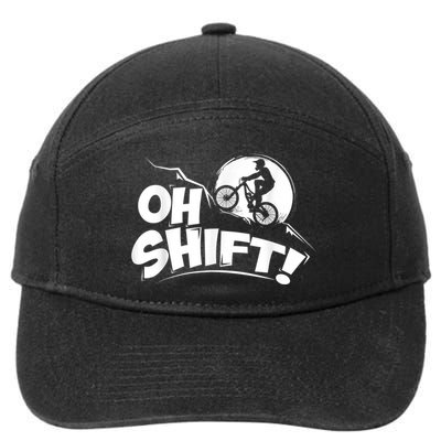 Oh Shift! Bicycle For Bike Riders & Cyclists 7-Panel Snapback Hat