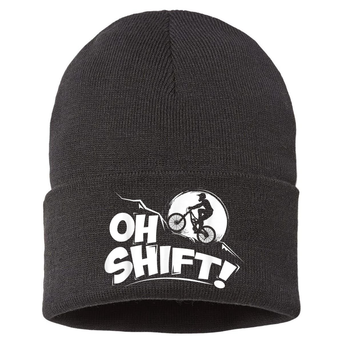 Oh Shift! Bicycle For Bike Riders & Cyclists Sustainable Knit Beanie