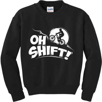 Oh Shift! Bicycle For Bike Riders & Cyclists Kids Sweatshirt