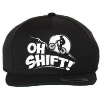 Oh Shift! Bicycle For Bike Riders & Cyclists Wool Snapback Cap