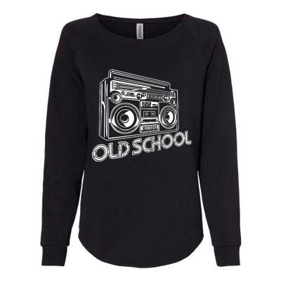 Old School Boombox 80s Rap Womens California Wash Sweatshirt