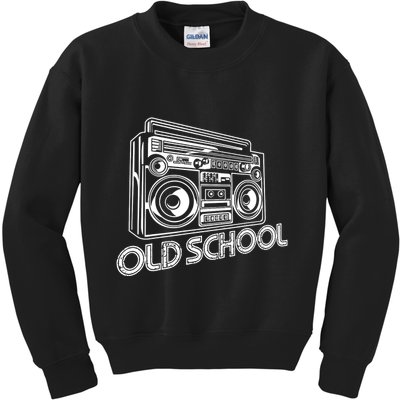 Old School Boombox 80s Rap Kids Sweatshirt