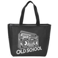 Old School Boombox 80s Rap Zip Tote Bag