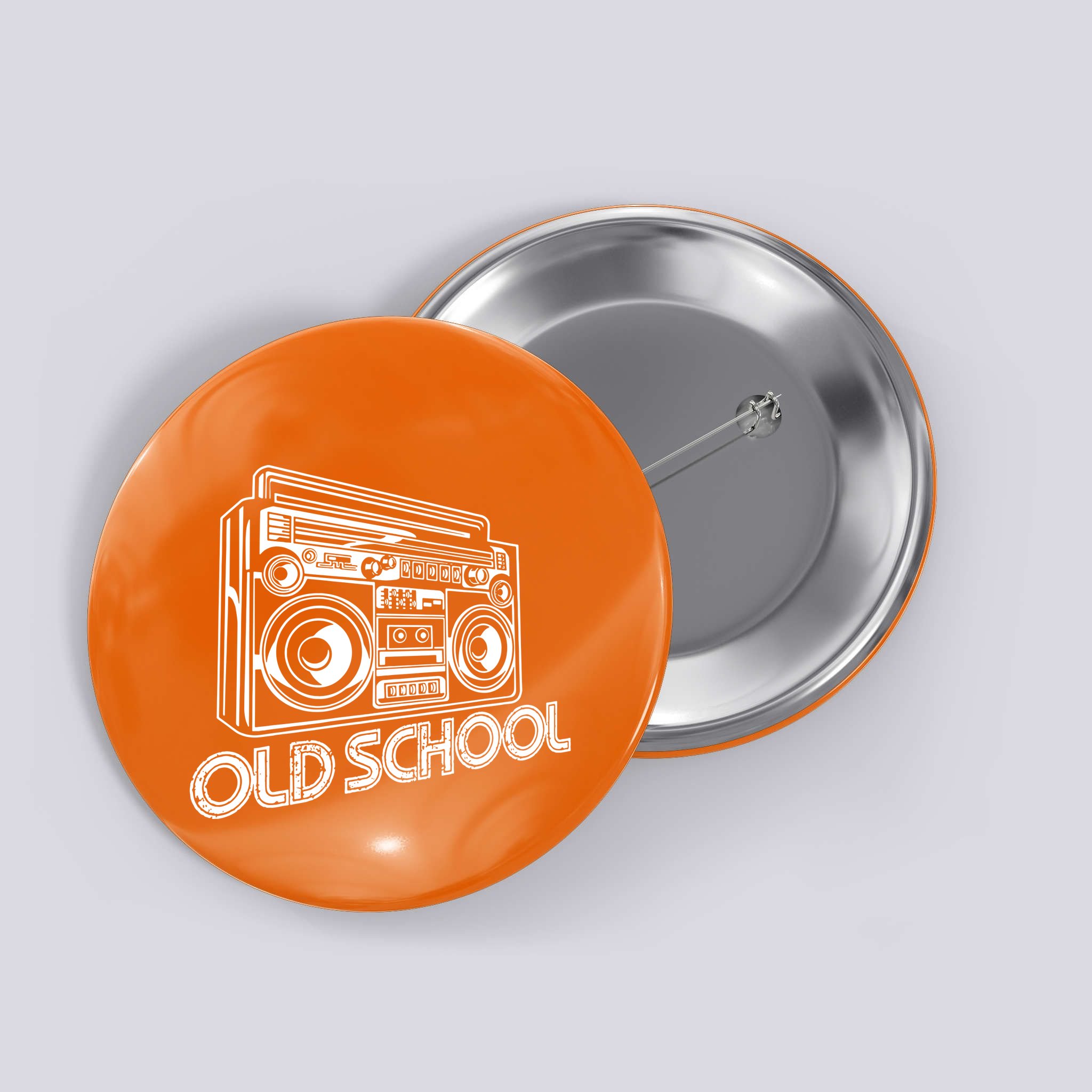 Old School Boombox 80s Rap Button