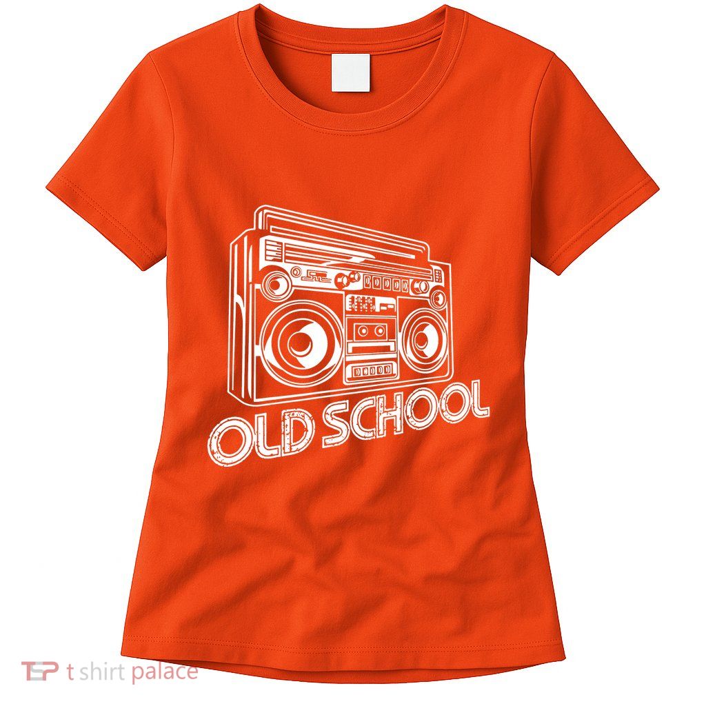 Old School Boombox 80s Rap Womens T-Shirt