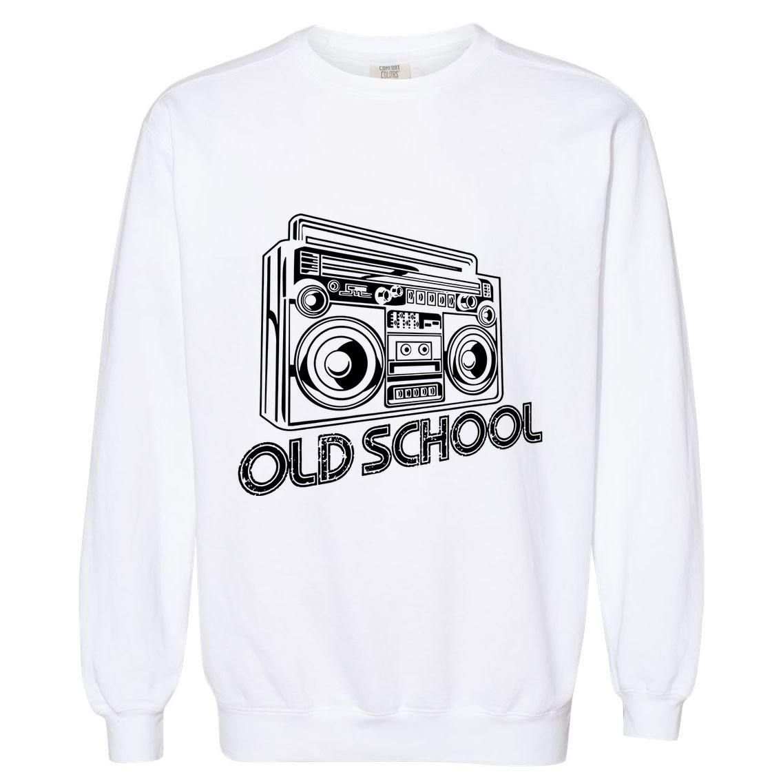 Old School Boombox 80s Rap Garment-Dyed Sweatshirt