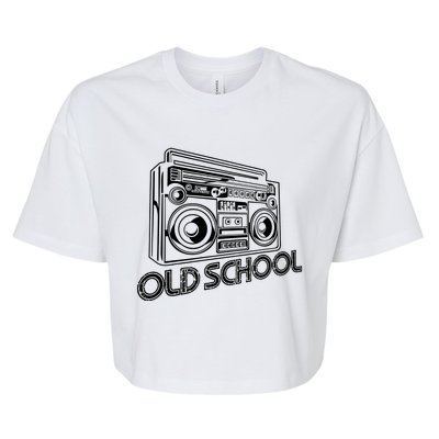 Old School Boombox 80s Rap Bella+Canvas Jersey Crop Tee