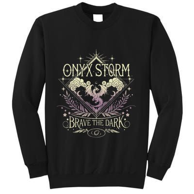 Onyx Storm Brave The Dark Fourth Wingg Basgiath War Collegee Sweatshirt