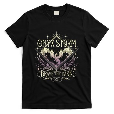 Onyx Storm Brave The Dark Fourth Wingg Basgiath War Collegee T-Shirt