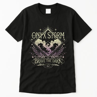 Onyx Storm Brave The Dark Fourth Wingg Basgiath War Collegee Tall T-Shirt