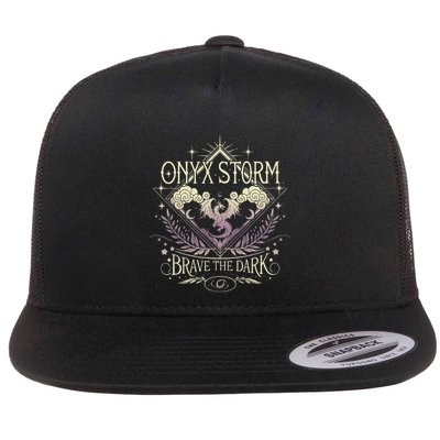 Onyx Storm Brave The Dark Fourth Wingg Basgiath War Collegee Flatbill Hat