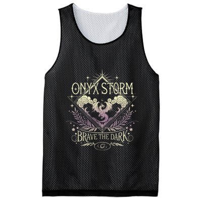 Onyx Storm Brave The Dark Fourth Wingg Basgiath War Collegee Mesh Reversible Basketball Jersey Tank