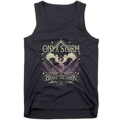 Onyx Storm Brave The Dark Fourth Wingg Basgiath War Collegee Tank Top