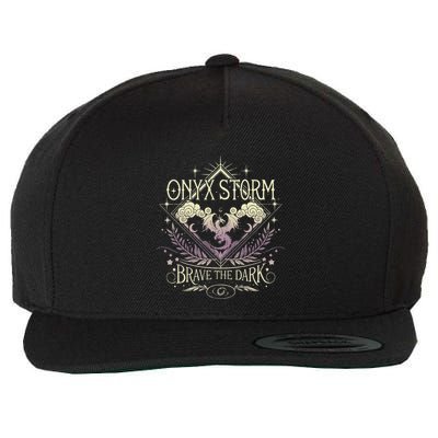 Onyx Storm Brave The Dark Fourth Wingg Basgiath War Collegee Wool Snapback Cap
