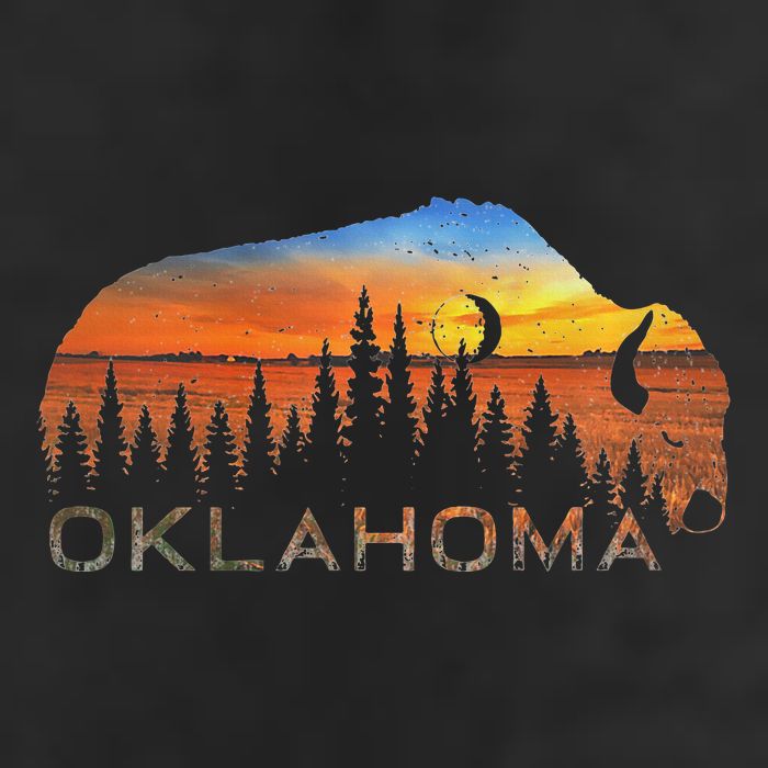 Oklahoma Sunset Buffalo Cool Comfort Performance Bucket Hat