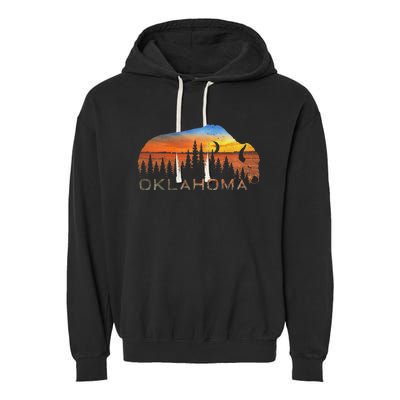 Oklahoma Sunset Buffalo Garment-Dyed Fleece Hoodie