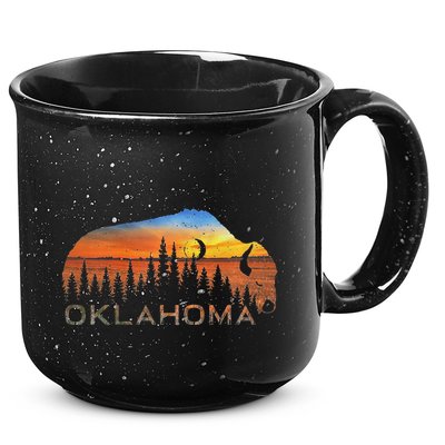 Oklahoma Sunset Buffalo 15oz Campfire Ceramic Mug